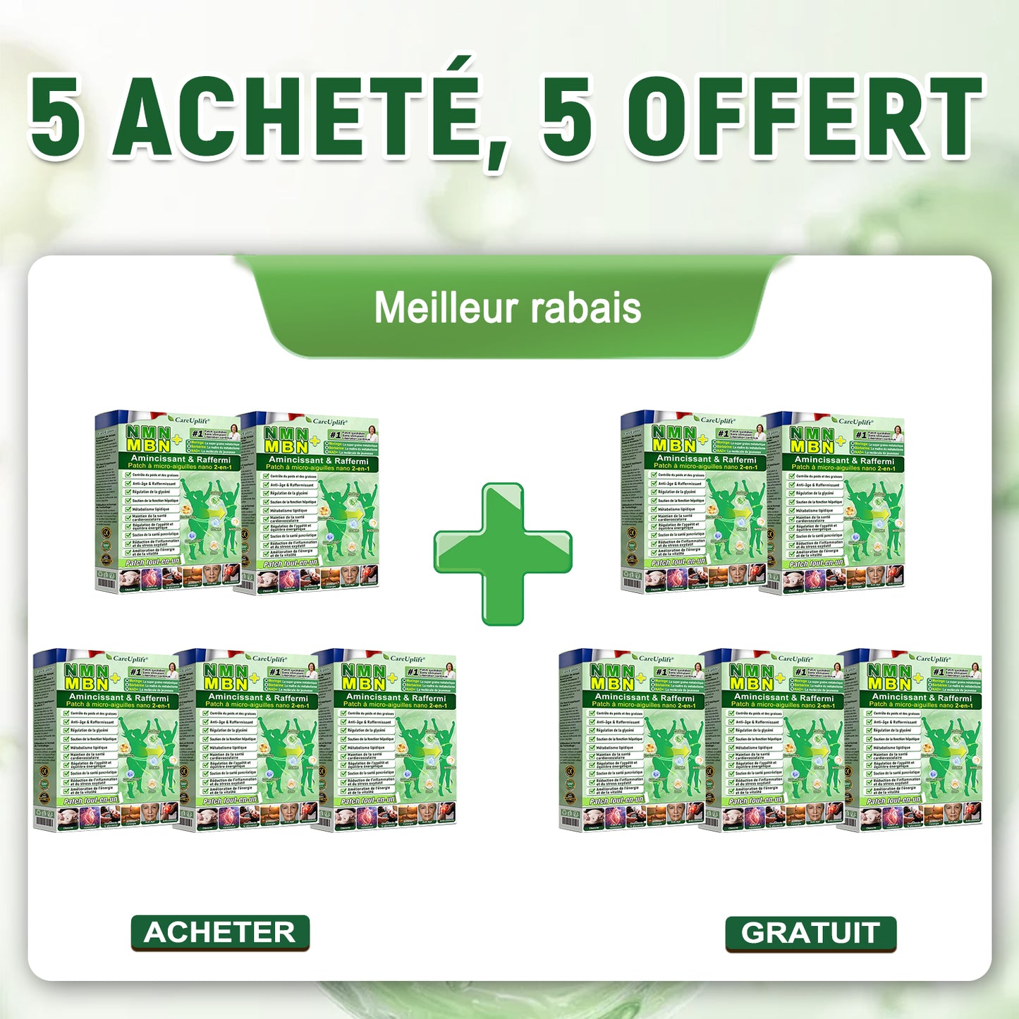 🔥 𝐂𝐚𝐫𝐞𝐔𝐩𝐥𝐢𝐟𝐭® 𝐏𝐚𝐭𝐜𝐡 𝐦𝐢𝐜𝐫𝐨𝐧é𝐞𝐝𝐥𝐞 𝟏𝟎-𝐞𝐧-𝟏 𝐦𝐢𝐧𝐜𝐞𝐮𝐫 𝐞𝐭 𝐟𝐞𝐫𝐦𝐞𝐭é